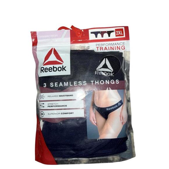 REEBOK THONGS Women 2XL Performance Training Underwear Panties New - Picture 2 of 3